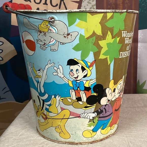 Vintage 1966 J. Chein World of Disney Metal Bucket SEE PICTURES - Picture 5 of 12